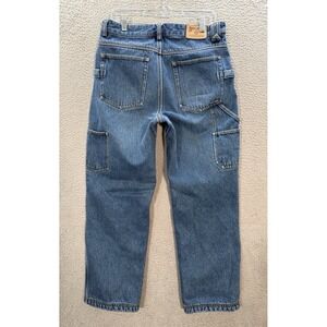 Duluth Trading Co Jeans Mens 32x30 Blue Ballroom Fleece Lined Carpenter Workwear